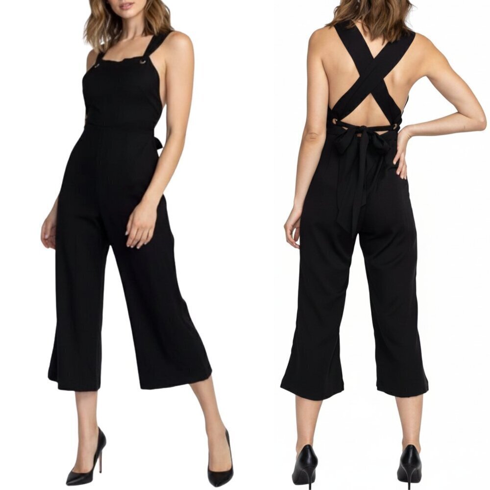 NWT Wildfox Gene Cropped Jumpsuit in Black Sz. XS